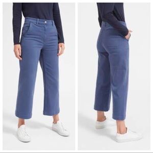 Everlane Wide Leg Crop Pants Mid Blue